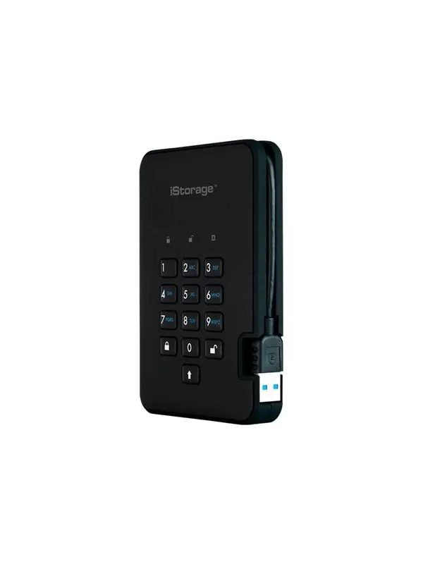 iStorage diskAshur² - hard drive - 2 TB - USB 3.1 Gen 1 - TAA Compliant - Extern Hårddisk - 2TB - Svart