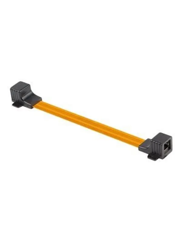 Lanberg network coupler - 17 cm - black orange - Svart