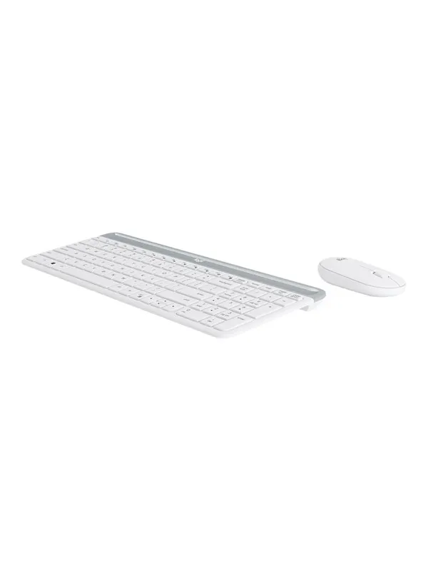 Logitech Slim Wireless Combo MK470 - Tastatur & Mus set - Spanska - Vit