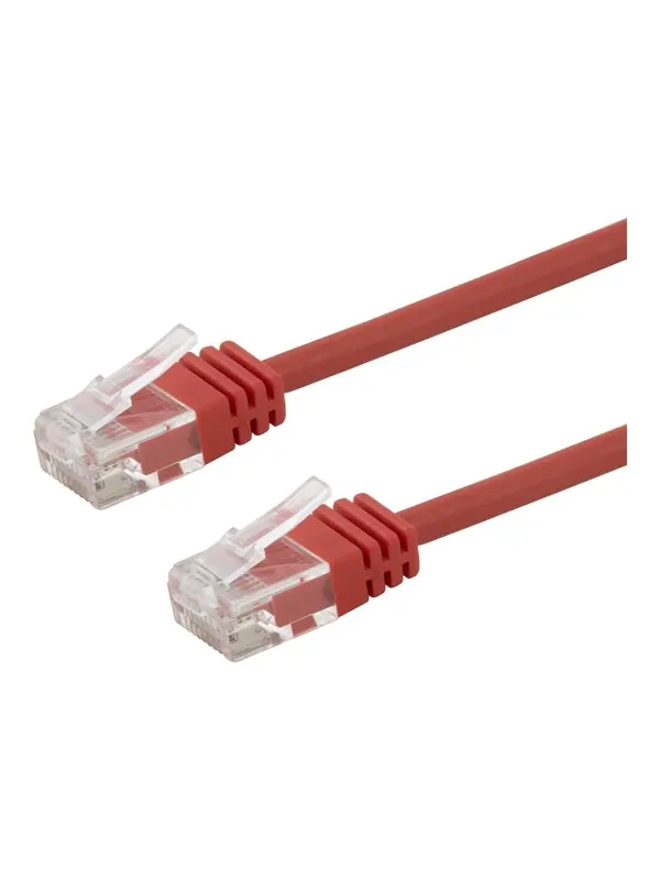Deltaco patch cable - 20 m - red - Röd