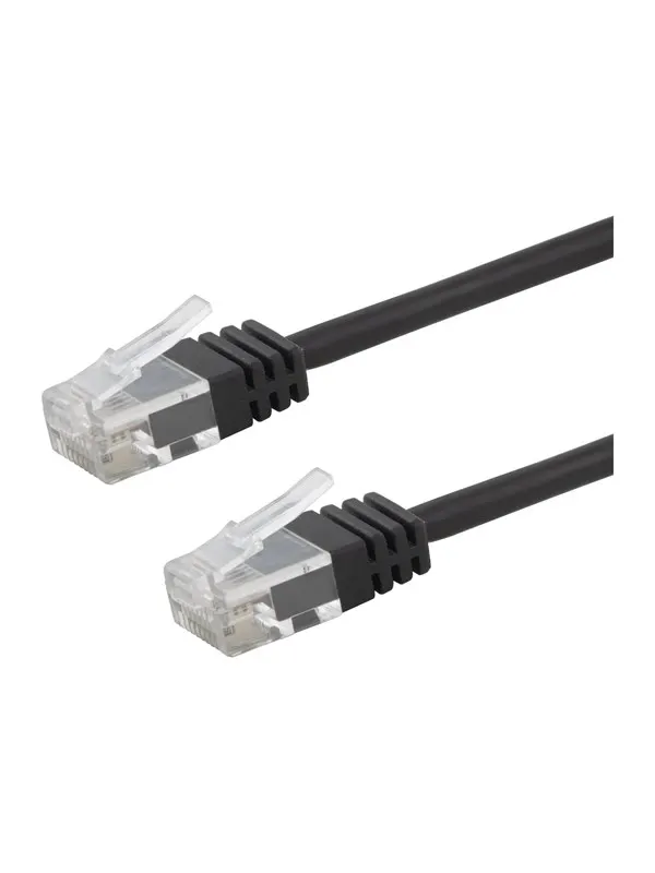 Deltaco patch cable - 30 cm - black - Svart