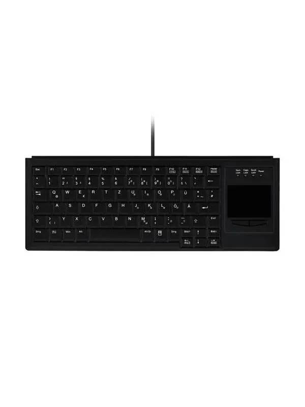 Cherry Contour Active Key Industrial AK-4400-GU - keyboard - low profile compact - with trackpad - QWERTY - Pan Nordic - black Input Device - Tangentbord - Nordisk - Svart