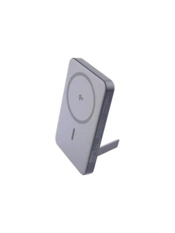 Deltaco power bank - with stand wireless Qi2 magnet - Li-pol - USB-C - 22.5 watt - 5 Ah