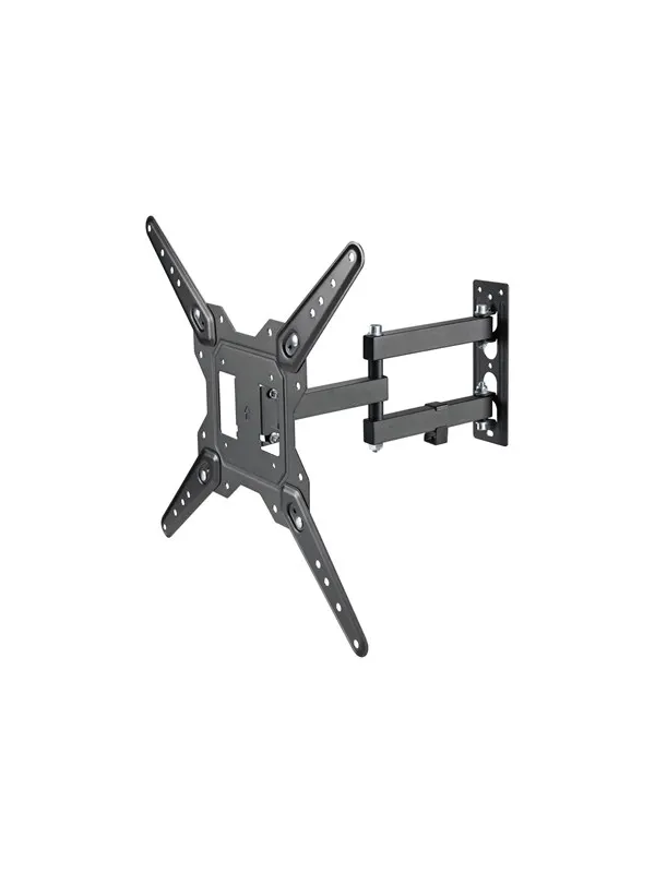 Deltaco Office ARM-0255 mounting kit - full-motion - for LCD display - tilt swivel 30 kg - black - Max 30 kg - recommended for 55"