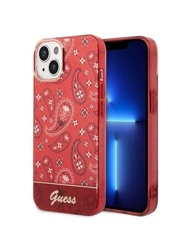 GUESS GUHCP14SHGBNHR iPhone 14 6.1" red/red hardcase Bandana Paisley