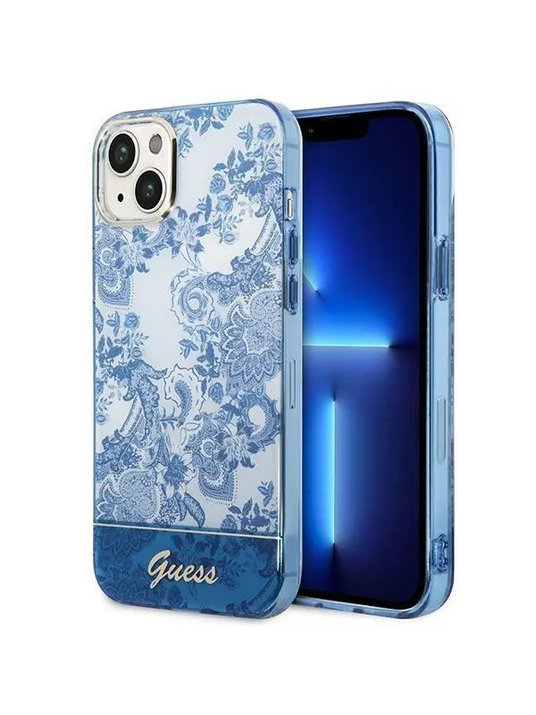 GUESS GUHCP14MHGPLHB iPhone 14 Plus 6.7" blue/blue hardcase Porcelain Collection
