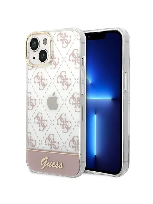 GUESS GUHCP14MHG4MHP iPhone 14 Plus 6.7 "pink / pink hardcase 4G Pattern Script