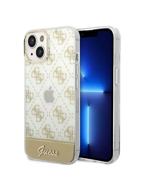 GUESS GUHCP14MHG4MHG iPhone 14 Plus 6.7 "gold / gold hardcase 4G Pattern Script