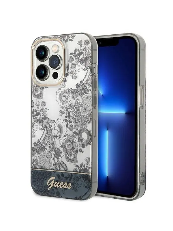 GUESS GUHCP14LHGPLHG iPhone 14 Pro 6.1" grey/grey hardcase Porcelain Collection