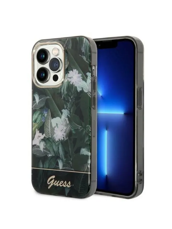 GUESS GUHCP14LHGJGHA iPhone 14 Pro 6.1" green/green hardcase Jungle Collection