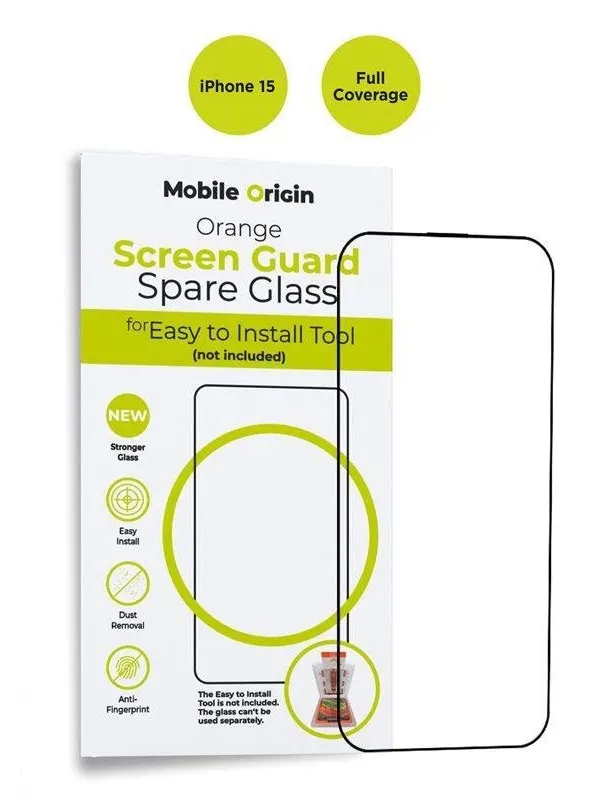 Mobile Origin Orange Screen Guard Spare Glass iPhone 15