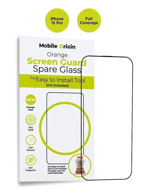Mobile Origin Orange Screen Guard Spare Glass iPhone 15 Pro