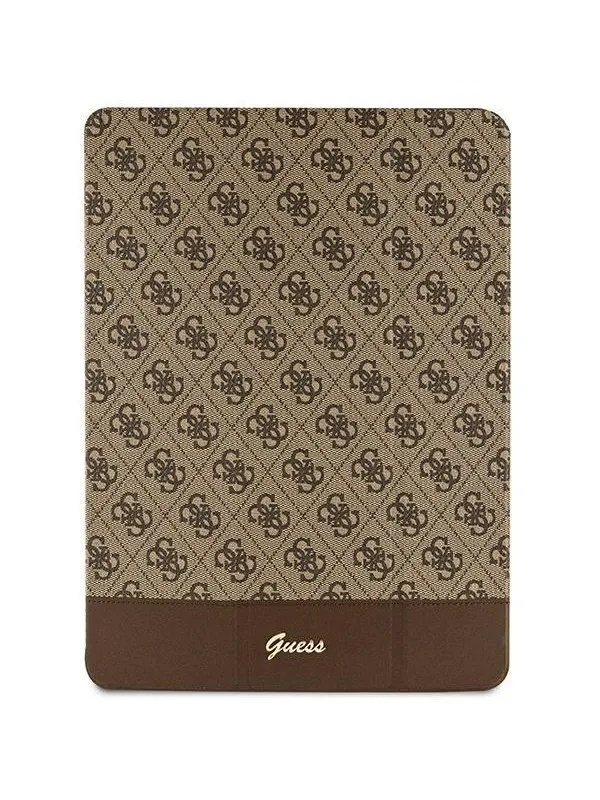 GUESS 4G Stripe Allover case for iPad Pro 12.9" - brown