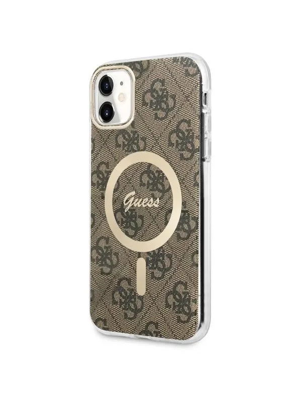 GUESS GUHMN61H4STW iPhone 11 6.1" brown/brown hardcase 4G MagSafe