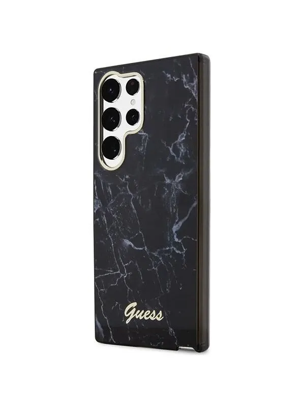 GUESS GUHCS23LPCUMAK S23 Ultra S918 black/black hardcase Marble