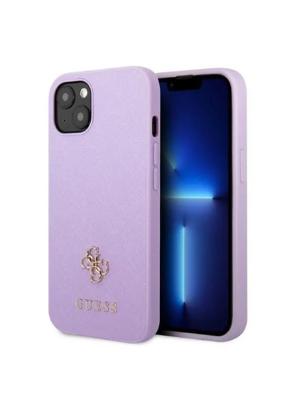 GUESS GUHCP13SPS4MU iPhone 13 mini 5.4" purple/purple hardcase Saffiano 4G Small Metal Logo
