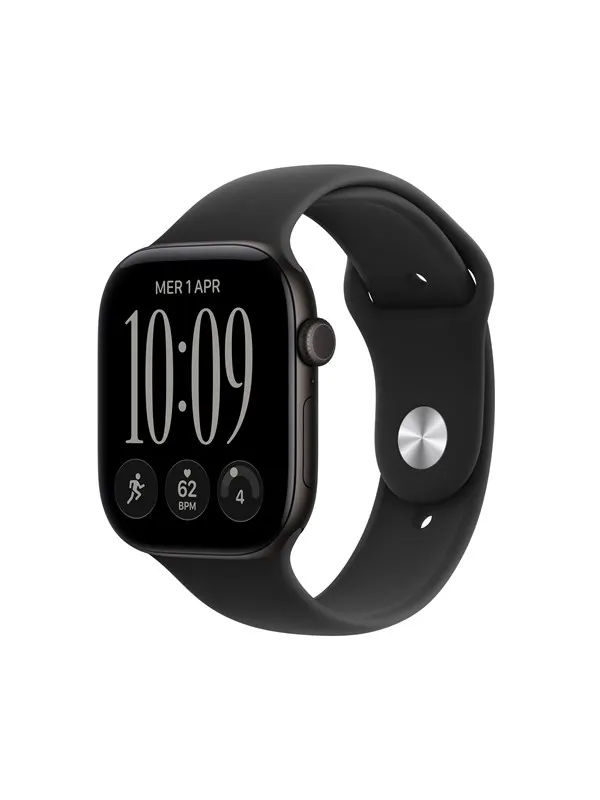 Apple Watch Series 12 GPS 46mm Black Aluminium Case with Black Sport Band - S/M
