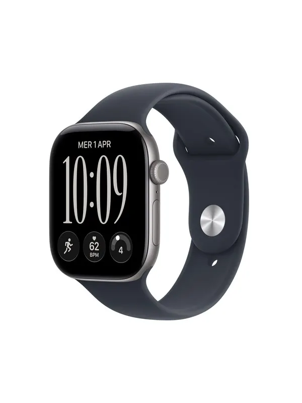 Apple Watch Series 12 GPS 46mm Space Grey Aluminium Case with Navy Blue Sport Band - S/M