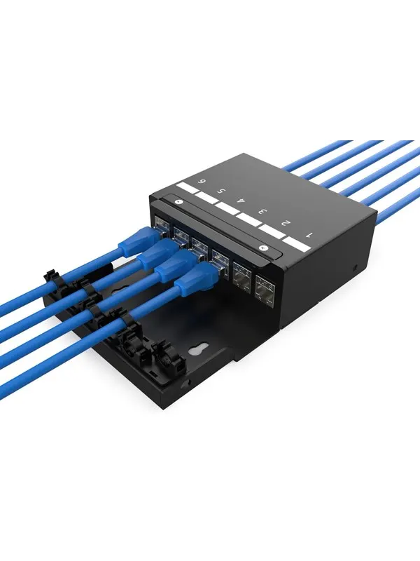 DIGITUS DN-93708-6 Consolidation point box 6-port Keystone modules with intelligent cable manager