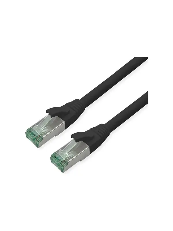 Roline Recycled Material patch cable - 15 m - black pantone 3C - Svart - 15m