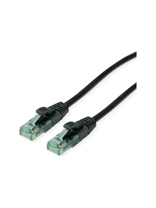 Roline Recycled Material patch cable - 10 m - black - Svart - 10m