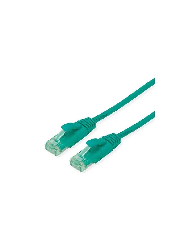 Roline Recycled Material patch cable - 15 m - green - Grön