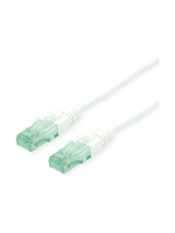 Roline Recycled Material patch cable - 10 m - white - Vit - 10m