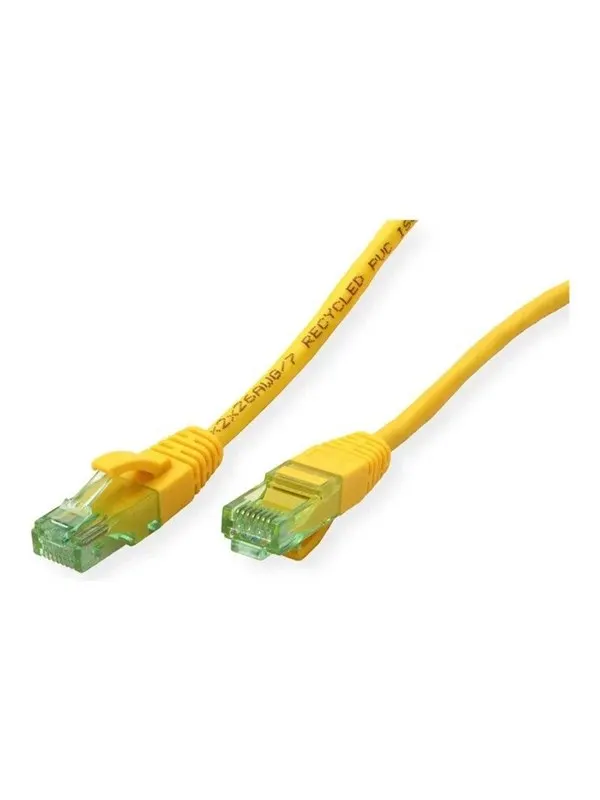 Roline Recycled Material patch cable - 15 m - yellow - Gul - 15m