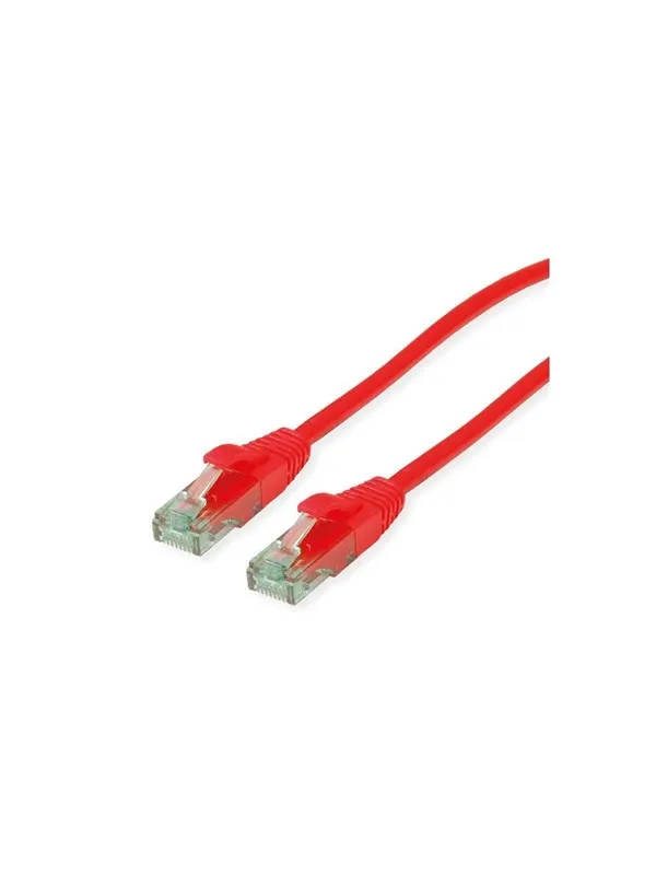 Roline Recycled Material patch cable - 10 m - red - Röd