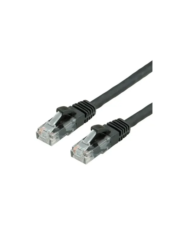 Roline VALUE patch cable - 15 m - black RAL 9011 - Svart