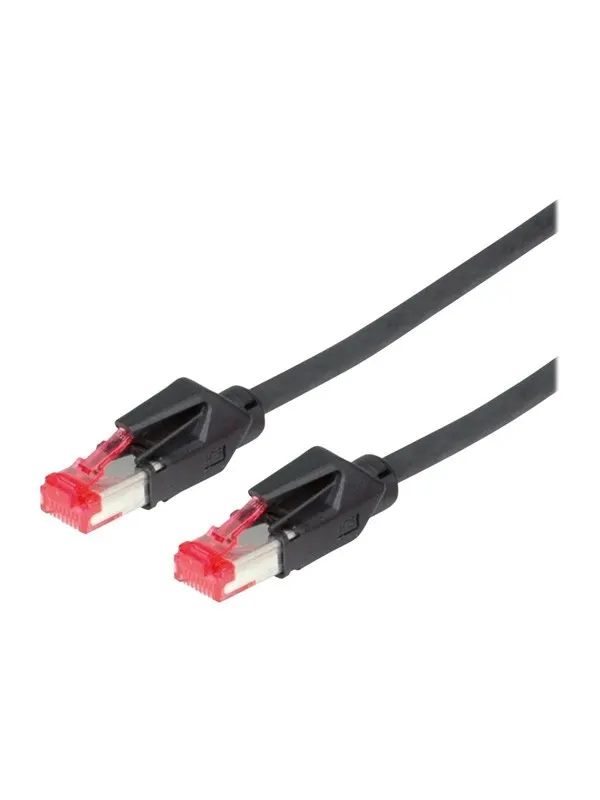 Roline Dätwyler patch cable - 3 m - black - Svart - 3m