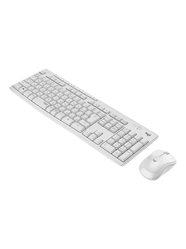 Logitech MK295 Silent - keyboard and mouse set - French - off white Input Device - Tastatur & Mus set - Fransk - Vit