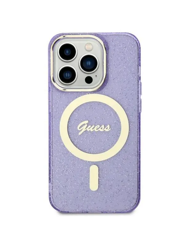 GUESS GUHMN61HCMCGU iPhone 11 / Xr 6.1" purple/purple hardcase Glitter Gold MagSafe