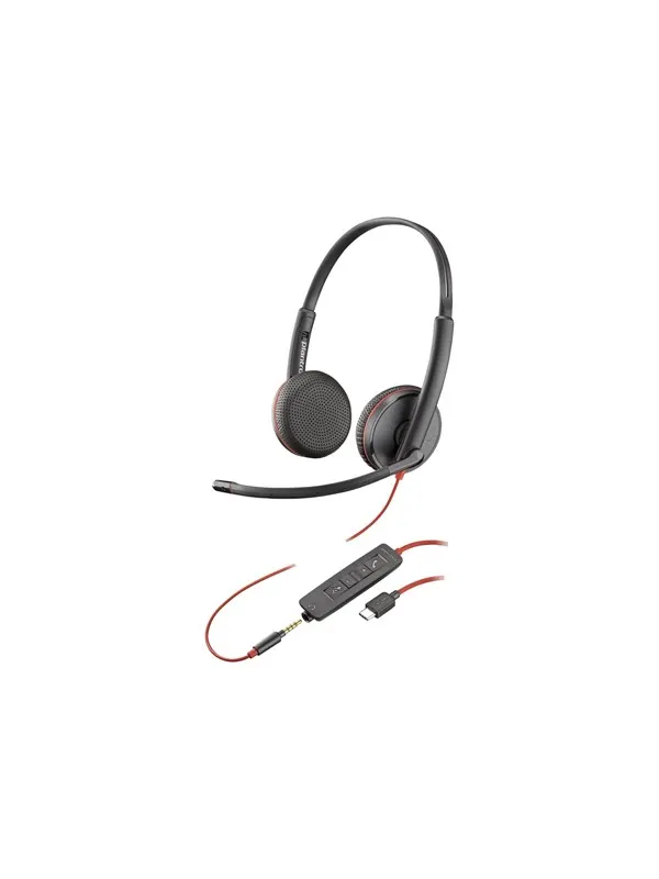 Poly Blackwire C3225 | On Ear headset | Microphone | Active noisereduction