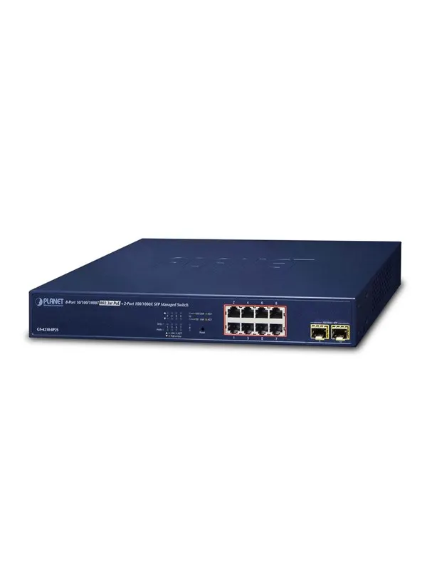 PLANET GS-4210-8P2S - switch - Administrerad