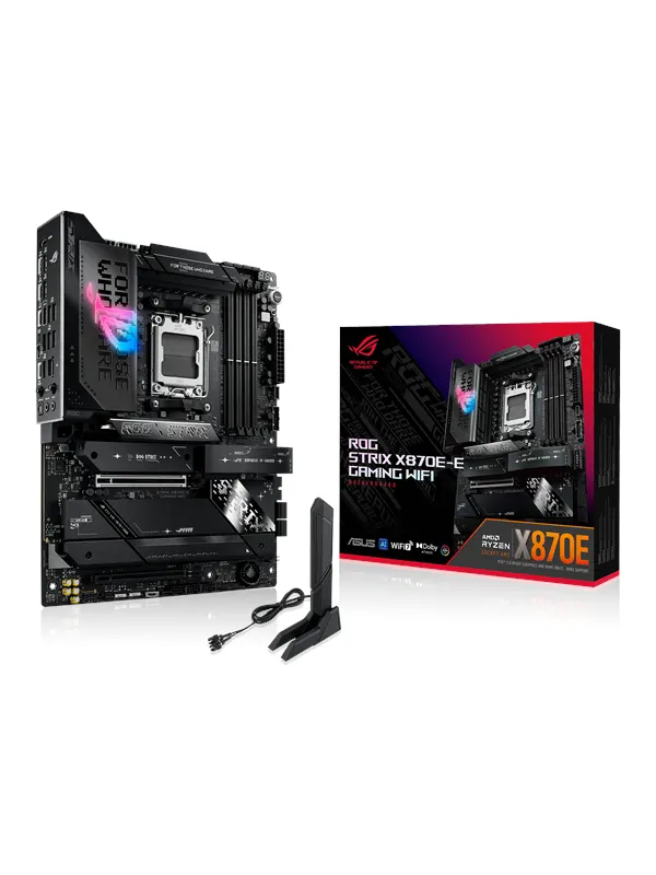 ASUS ROG STRIX X870E-E GAMING WIFI Moderkort - AMD X870E - AMD AM5 - DDR5 RAM - ATX