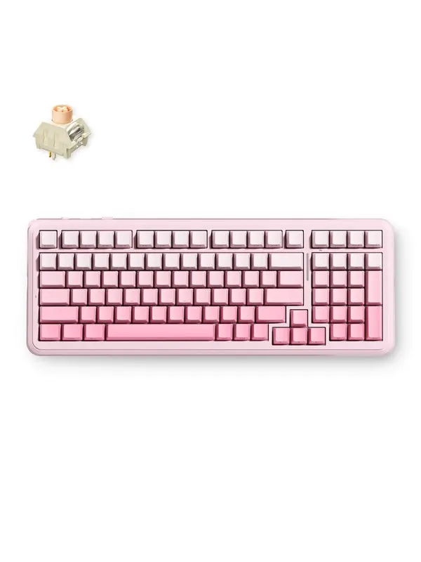 MCHOSE K99 V3 Wireless Mechanical (Pink Gradient) - Gaming Tangentbord - Engelska (US) - Rosa