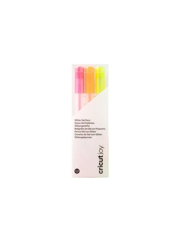 Cricut Joy - rollerball pen - glitter neon yellow glitter neon pink glitter neon orange (pack of 3)