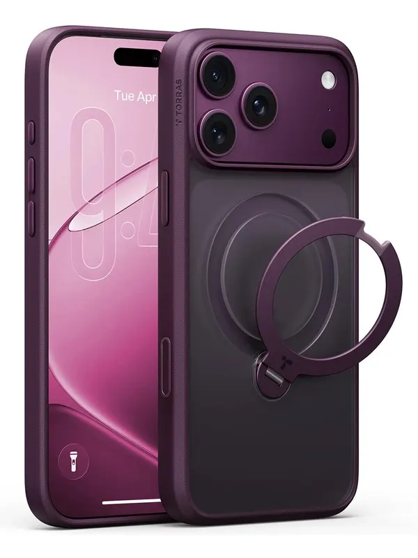 Torras Ostand Q3 Spin purple - iPhone 18 Pro