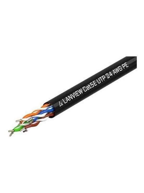 Lanview bulk cable - 305 m - black - Svart - 305m