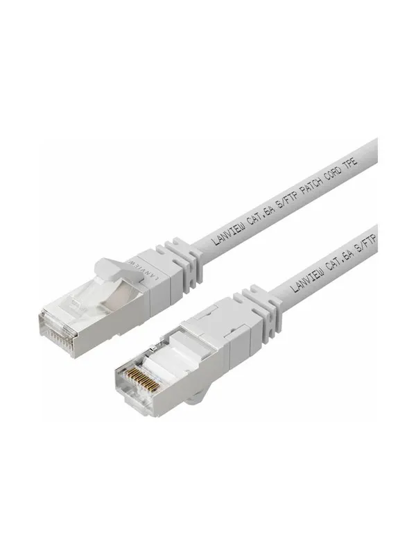 Lanview SmartClick network cable - 15 m - white - Vit - 15m