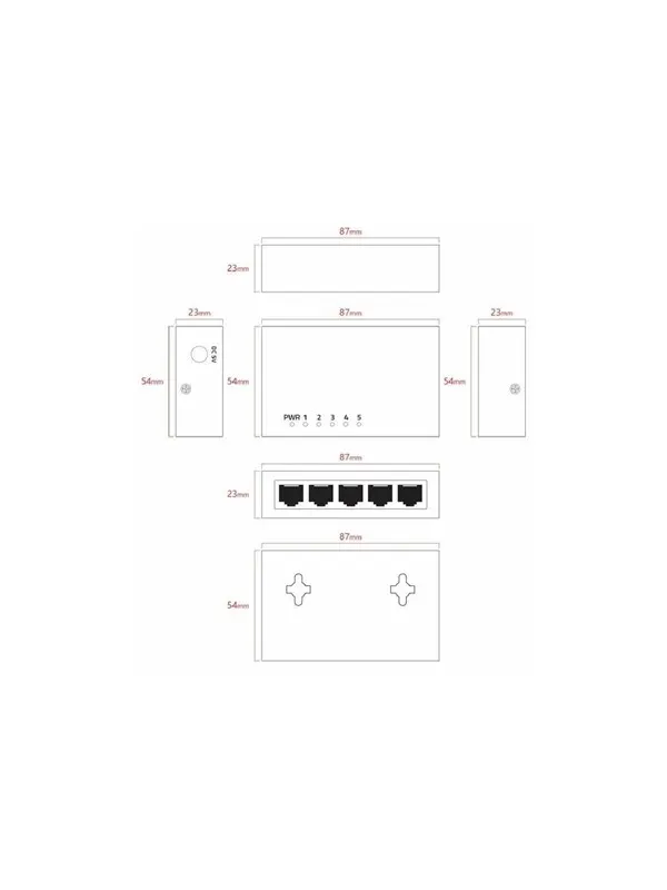 Lanview - switch - 5 ports - smart