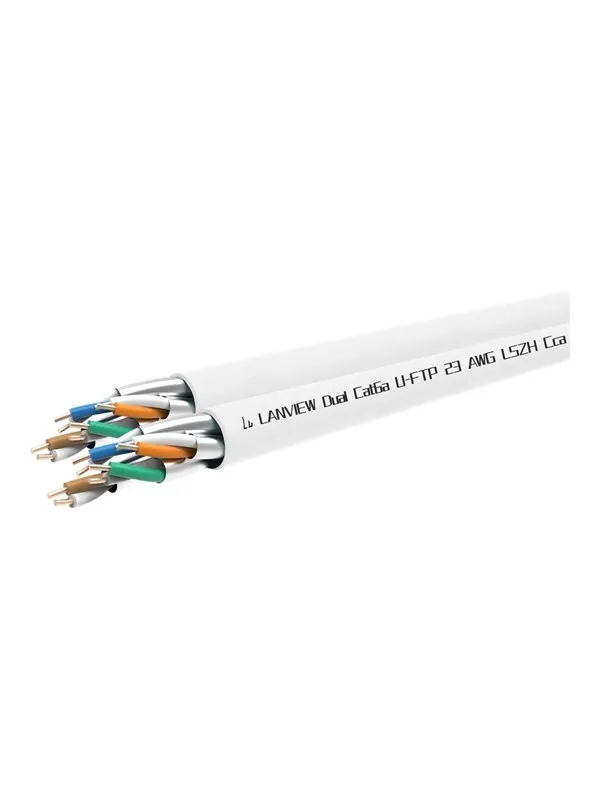 Lanview Dual bulk cable - 305 m - white - Vit - 305m