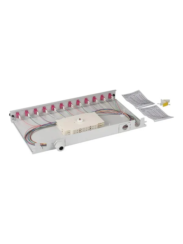 EFB NORDIC EFB-Elektronik fibre-optic splice box (vertical) - 1U - 19" - 50/125µ OM4 extendable
