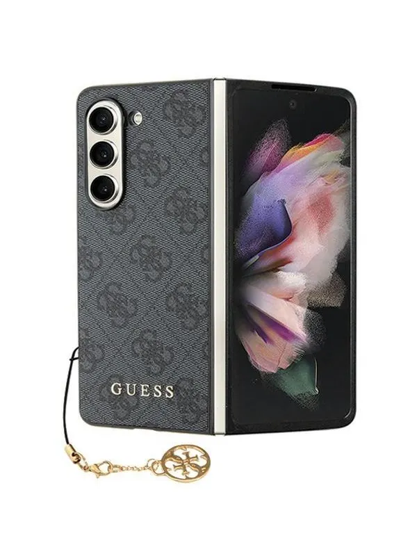 GUESS GUHCZFD5GF4GGR F946 Z Fold5 gray/gray hardcase 4G Charms Collection