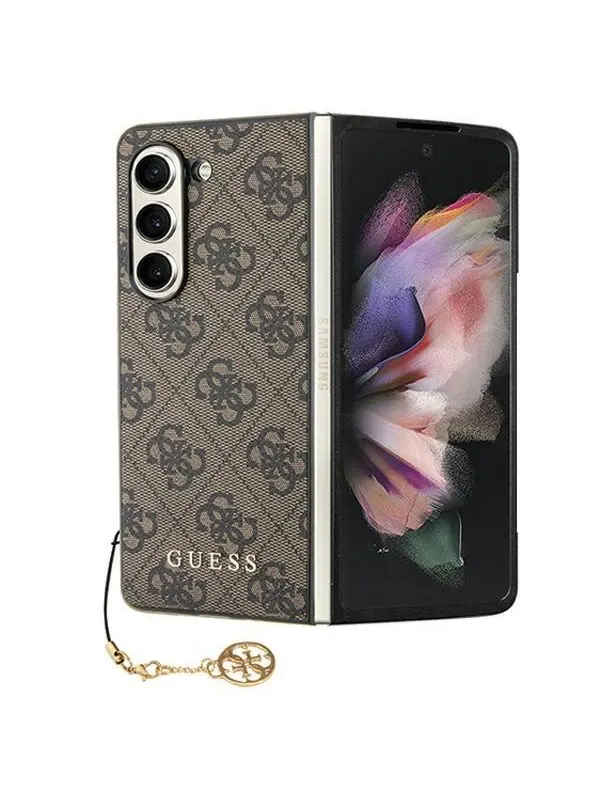 GUESS GUHCZFD5GF4GBR F946 Z Fold5 brown/brown hardcase 4G Charms Collection