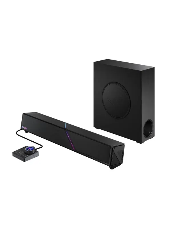 ASUS ROG Gjallar Gaming Soundbar with Wireless Subwoofer - 2.1.2-channel - Black
