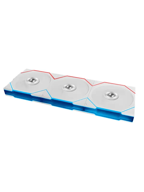 Lian Li UNI FAN TL FLEX 120 Reversed (3-pack) with controller - Chassi fläkt - 120mm - Vit med RGB LED - 33 dBA