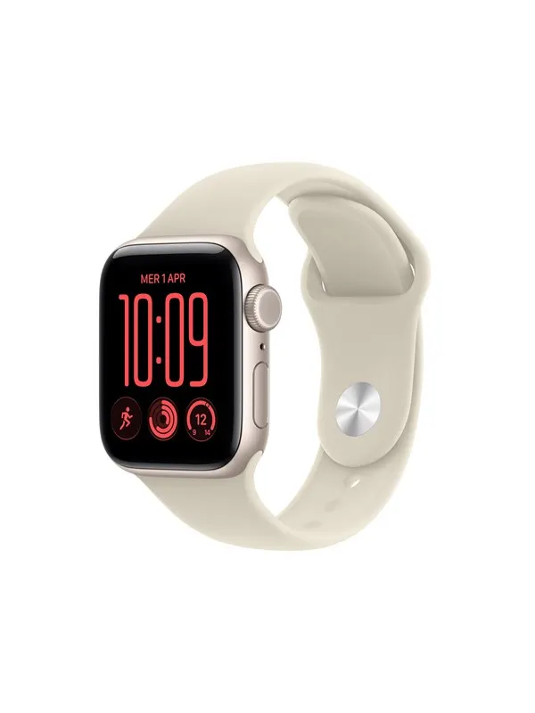 Apple Watch SE 3 GPS + Cellular 40mm Starlight Aluminium Case with Sand Sport Band - M/L