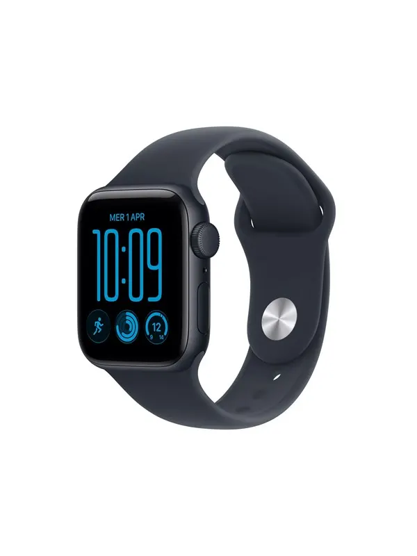 Apple Watch SE 3 GPS 40mm Midnight Aluminium Case with Navy Blue Sport Band - S/M